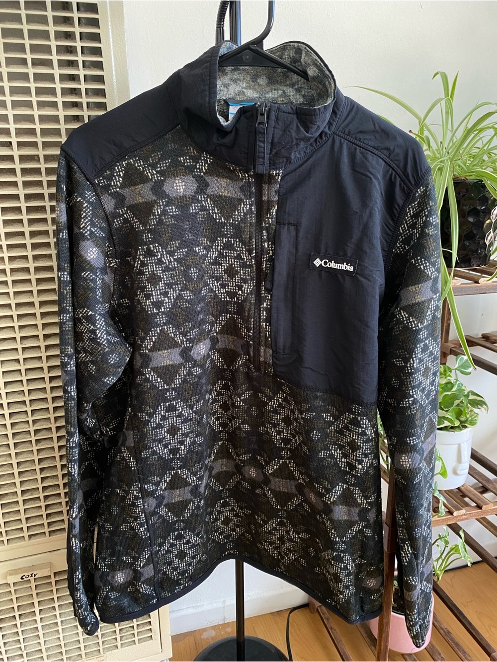 Columbia Fleece Pullover Men’s Large 1/4 Zip Southwestern Aztec Print Outdoor